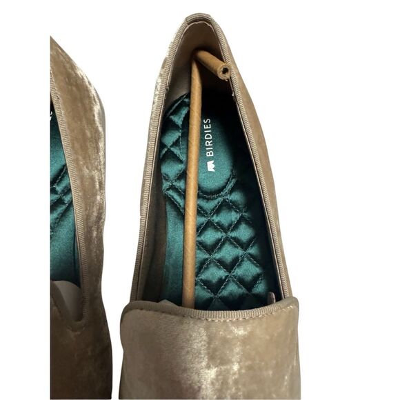 Birdies Velvet Flats in Neutral Beige - Picture 2 of 6
